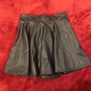 Vegan Leather Skater Skirt